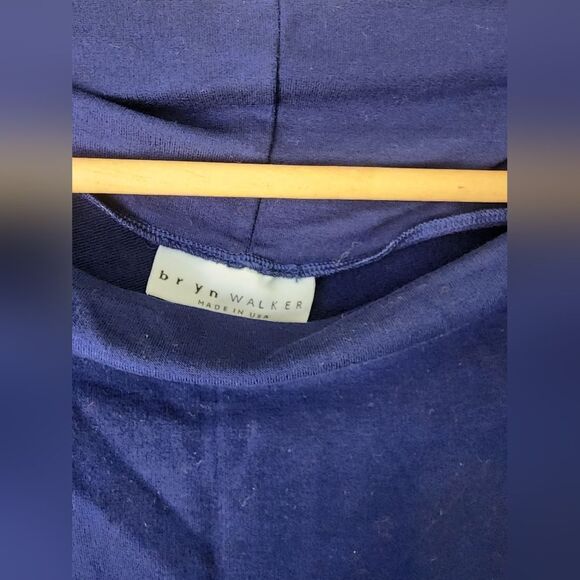 Bryn Walker Blue Dolman Sleeve 3/4 Tunic Oversized - Picture 3 of 9